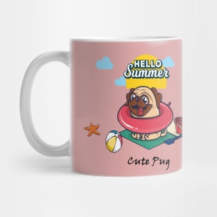 cute_pug_dog_hello_summer Mug